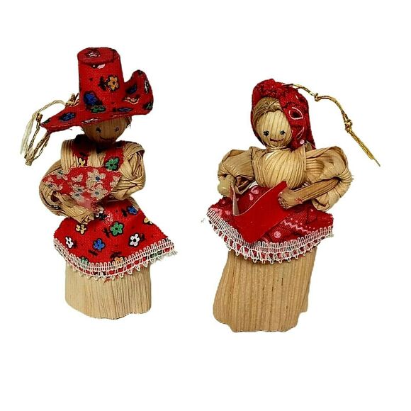 Vintage Corn Husk Straw  ❄️🌟Christmas Ornaments Set - Picture 5 of 8